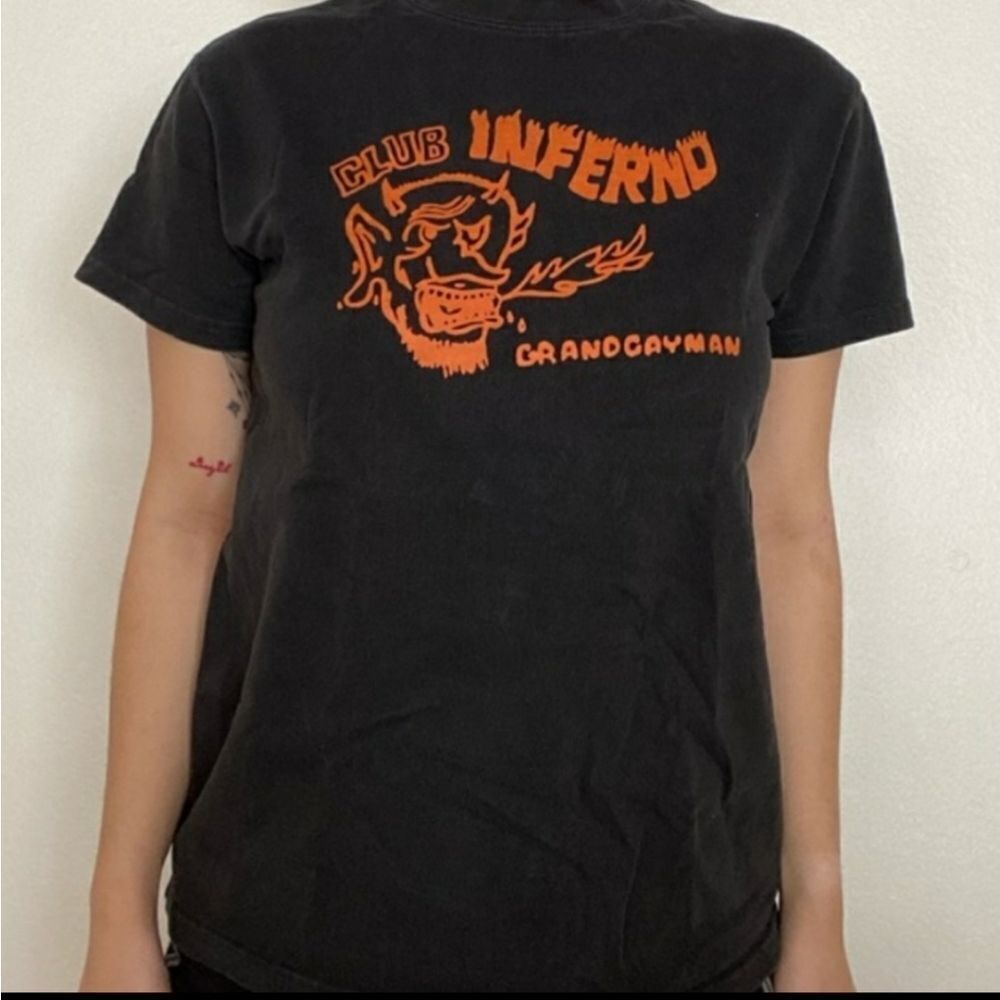John Galt Brandy Melville Club Inferno Tshirt Sz Med
